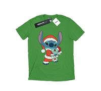 Disney Damen/Damen Lilo und Stitch Stitch Weihnachten Baumwolle Boyfriend T-Shirt (Irisch Grün) XL