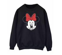 Disney Damen/Damen Minnie Mouse Kopf Sweatshirt (Schwarz) XL