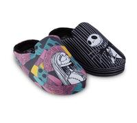 Disney Damen-Hausschuhe, Motiv: Nightmare Before Christmas, klassische Jack Skellington Slipper, Slipper, Slipper, Schwarz, 5-6