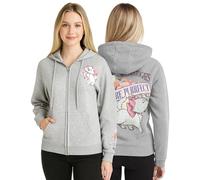 Disney Damen-Kapuzenpullover mit Reißverschluss - gemütliches Fleece, leicht, Grafik-Kapuzenpullover für Frauen mit Kängurutaschen (Größen: S-3X), Heather Grey Marie, M