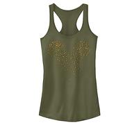 Disney Damen Klassisches Mickey Confetti Fill Fast Fashion Racerback Tank Top Hemd, Militär, Grün, Mittel