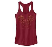 Disney Damen Klassisches Mickey Confetti Fill Fast Fashion Racerback Tank Top Hemd, Scharlachrot, Mittel
