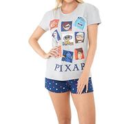 Disney Damen Kurzer Schlafanzug Pixar Toy Story Findet Nemo Die Unglaublichen Grau X-Large