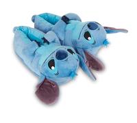 Disney Damen Lilo and Stitch Hausschuhe - Damen Klassische Lilo und Stitch Big Face Plüsch Hausschuhe Lilo und Stitch 3D Plüsch Hausschuhe, Blau, Stitch, 39/40 EU