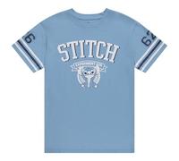 Disney Damen Lilo and Stitch Shirt - Klassisches Lilo und Stitch Lilo and Stitch Varsity Stripe Sleeve Athletic Tee, Blau, X-Groß