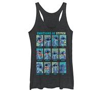 Disney Damen Lilo Stitch Emotion Women's Racerback Tank Top Hemd, Schwarz meliert, XX-Large