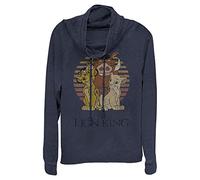 Disney Damen Lion King Holiday Women's Cowl Neck Long Sleeve Knit Top Hemd, Marineblau, X-Groß