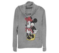 Disney Damen Klassisches Minnie Hemd, Grau meliert, Mittel