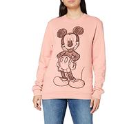 Disney Damen Mickey Forward Sketch Sweatshirt, Pink (Dusty Pink Ltpk), M EU
