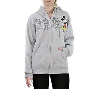 Disney damen mickey mouse klassische animation zip hoodie, medium