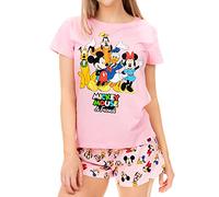 Disney Damen Mickey Mouse Minnie Mouse und Freunde Schlafanzug Rosa X-Large