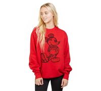 Disney Damen Mickey Sketch Sweatshirt, Rot (Red Red), 40 EU