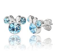 Disney Damen Minnie Mouse Geburtsstein-Ohrstecker - Minnie Mouse Ohrringe - Geburtsstein-Schmuck - Disney Schmuck