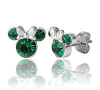 Disney Damen Minnie Mouse Geburtsstein-Ohrstecker - Minnie Mouse Ohrringe - Geburtsstein-Schmuck - Disney Schmuck