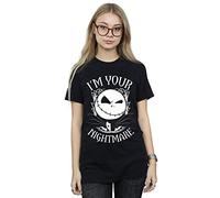 Disney Damen Nightmare Before Christmas Nightmare Boyfriend Fit T-Shirt Schwarz Large