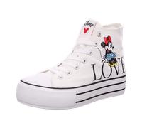 Disney Damen Plateau Sneaker für Damen, weiß, Größe 38 EU