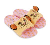 Disney Damen-Sandalen König der Löwen - klassische Simba Mufasa Timon und Pumba Slides Sandalen Classic Lion King Slip On Slides, Pink, Gold, 39 EU