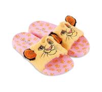 Disney Damen-Sandalen König der Löwen - klassische Simba Mufasa Timon und Pumba Slides Sandalen Classic Lion King Slip On Slides, Pink, Gold, 39 EU