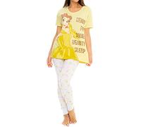 Disney Damen Schlafanzug Belle Gelb Large