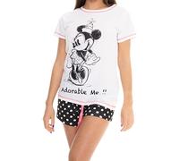 Disney Damen Schlafanzug Minnie Mouse Weiß X-Large