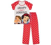 Disney Damen-Schlafanzug, Schneewittchen, Zwerge, Grumpy But Gorgeous lang, Baumwolle, für Damen, weiß, 16-18