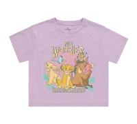Disney Damen T-Shirt König der Löwen - Klassisches Hakuna Matata Kleidung König der Löwen Crop Top Tee, Violett, Mittel