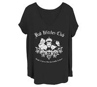Disney Damen Villains Bad Witch Club Junior's Plus Kurzarm T-Shirt, Schwarz, 3X