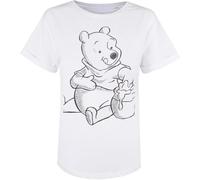 Disney Winnie The Pooh Skizze Damen Weißes T-Shirt L
