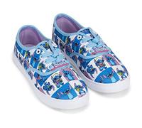 Disney Damenschuhe, klassische Lilo and Stitch Schnürschuhe aus Segeltuch (Blau, Größe 36)