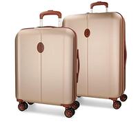 Disney Das andere Ocuri Kofferset beige 55/70 cm starr ABS integriertes TSA-Schloss 118 l 6,98 kg 4 Doppelrollen für die Hand, Beige, Kofferset, Champagner, 0, Kofferset