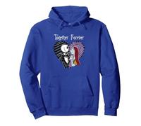 Disney Der Albtraum vor Weihnachten Jack & Sally zusammen Pullover Hoodie, Unisex für Erwachsene, Königsblau, L