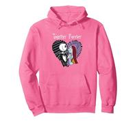 Disney Der Albtraum vor Weihnachten Jack & Sally zusammen Pullover Hoodie, Unisex für Erwachsene, Leuchtendes Pink, L