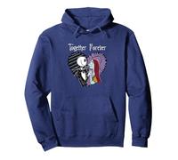 Disney Der Albtraum vor Weihnachten Jack & Sally zusammen Pullover Hoodie, Unisex für Erwachsene, Marineblau, M