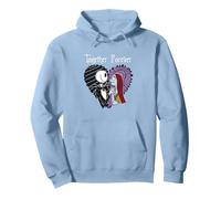 Disney Der Albtraum vor Weihnachten Jack & Sally zusammen Pullover Hoodie, Unisex für Erwachsene, Taubenblau, S