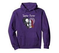 Disney Der Albtraum vor Weihnachten Jack & Sally zusammen Pullover Hoodie, Unisex für Erwachsene, Violett, M
