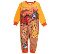Disney Der König der Löwen Fleece-Overall, ultimative Kinder-Schlafanzug, Einteiler, Simba, für Jungen und Mädchen, Onezee, Orange, 5-6 Years