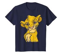 Disney Der König der Löwen, junge Simba, Porträtskizze, lächelnd T-Shirt, Kinder, Marineblau, 128