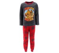 Disney Der König der Löwen Pyjama für Mädchen, T-Shirt und Lange Hose für Mädchen Simba Pyjama aus Weichem Fleece, Größe 4 Jahre | Rot
