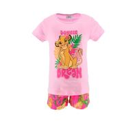 Disney Der König der Löwen Schlafanzug für Mädchen, Simba Design T-Shirt und Shorts, 2-Teiliges Set für Mädchen, Geschenk für Mädchen, Größe 4 Jahre, Rosa