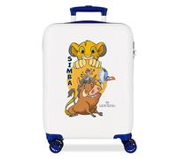 Joumma Disney The Lion Kabinenkoffer, weiß, 38 x 55 x 20 cm, starr, 2 kg, seitlicher Kombinationsverschluss, ABS, 2 kg, 35 l, Handgepäck, weiß, Talla única, Kabinenkoffer