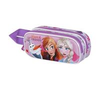 Disney Die Eiskönigin 2 (Frozen 2) Friends-3D Doppelfedermäppchen, Fuchsia, 22 x 9,5 cm