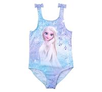 Disney Die Eiskönigin Badeanzug mit Schleifen für Mädchen - ELSA Frozen Kinder Schwimmanzug Blau (DE/NL/SE/PL, Numerisch, 98, 104, Regular, Blau)