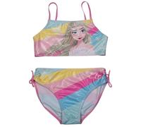 Disney Die Eiskönigin Bikini mit Glitzer und Schleifen für Mädchen - ELSA Frozen Kinder Zweiteiler Schwimmanzug (DE/NL/SE/PL, Numerisch, 134, 140, Regular)