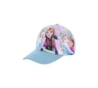 Disney Die Eiskönigin, Cap Cappy Kappe Schirmmütze, Mädchen Anna und ELSA, Frozen, verstellbar, Klettverschluss, Gr. 52, Gr 54cm, Sonnenschutz (DE/NL/SE/PL, Numerisch, 52, Hellblau)