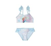 Disney Die Eiskönigin Mädchen Bikini mit Rüschen - ELSA & Anna Frozen Kinder Zweiteiler Badeanzug Schwimmanzug 98-128 (DE/NL/SE/PL, Numerisch, 122, 128, Regular, Türkis)