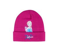 Disney Die Eiskönigin Mütze für Mädchen, ELSA Beanie Pink, Warme Wintermütze für Kinder, Strickmütze Einheitsgröße, Geschenk für Mädchen, Accessoire für Kinder