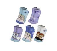 Disney Die Eiskönigin Socken für Mädchen - Frozen Sneaker Kindersocken Söckchen Lila/Weiß (5er Pack) (DE/NL/SE/PL, Numerisch, 27, 30, Regular, Lila/Weiß)