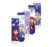 Disney Die Eiskönigin Socken für Mädchen - Frozen Sneaker Kindersocken Söckchen Lila/Weiß (5er Pack) (DE/NL/SE/PL, Numerisch, 31, 34, Regular, Lila/Weiß)
