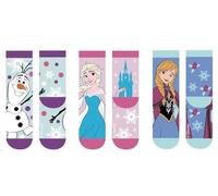 Disney Die Eiskönigin und Stitch Socken für Mädchen - Frozen Sneaker Kindersocken Söckchen Elsa Anna warm Weihnachten Geschenk (3er Pack) (DE/NL/SE/PL, Numerisch, 31, 34, Regular, lila)