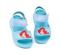 Disney Die kleine Meerjungfrau Ariel Sandalen Mädchen Kleinkinder | Blaue Schieberegler für Kinder mit Stützgurt | Sommerschuhe